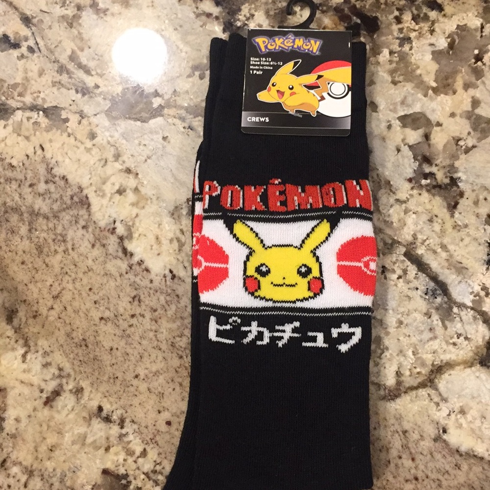 💋2/$20💋NWT Pokemon men's socks